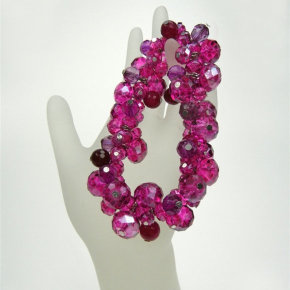 White House Black Market Cluster bracelet fuchsia - Picture 1 of 1